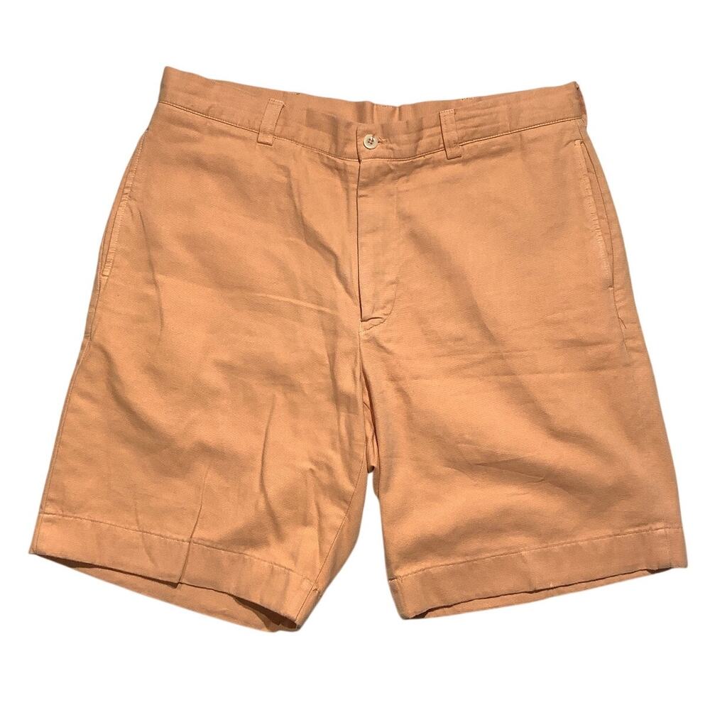 Scott Barber Orange Cotton Chino Shorts Men’s 34 — Preppy, Golf, Coastal